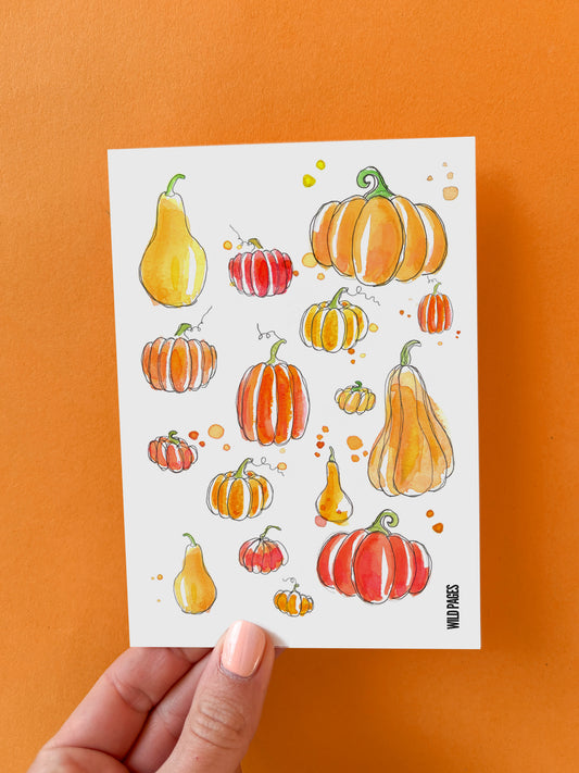 Carte Postale Les Citrouilles