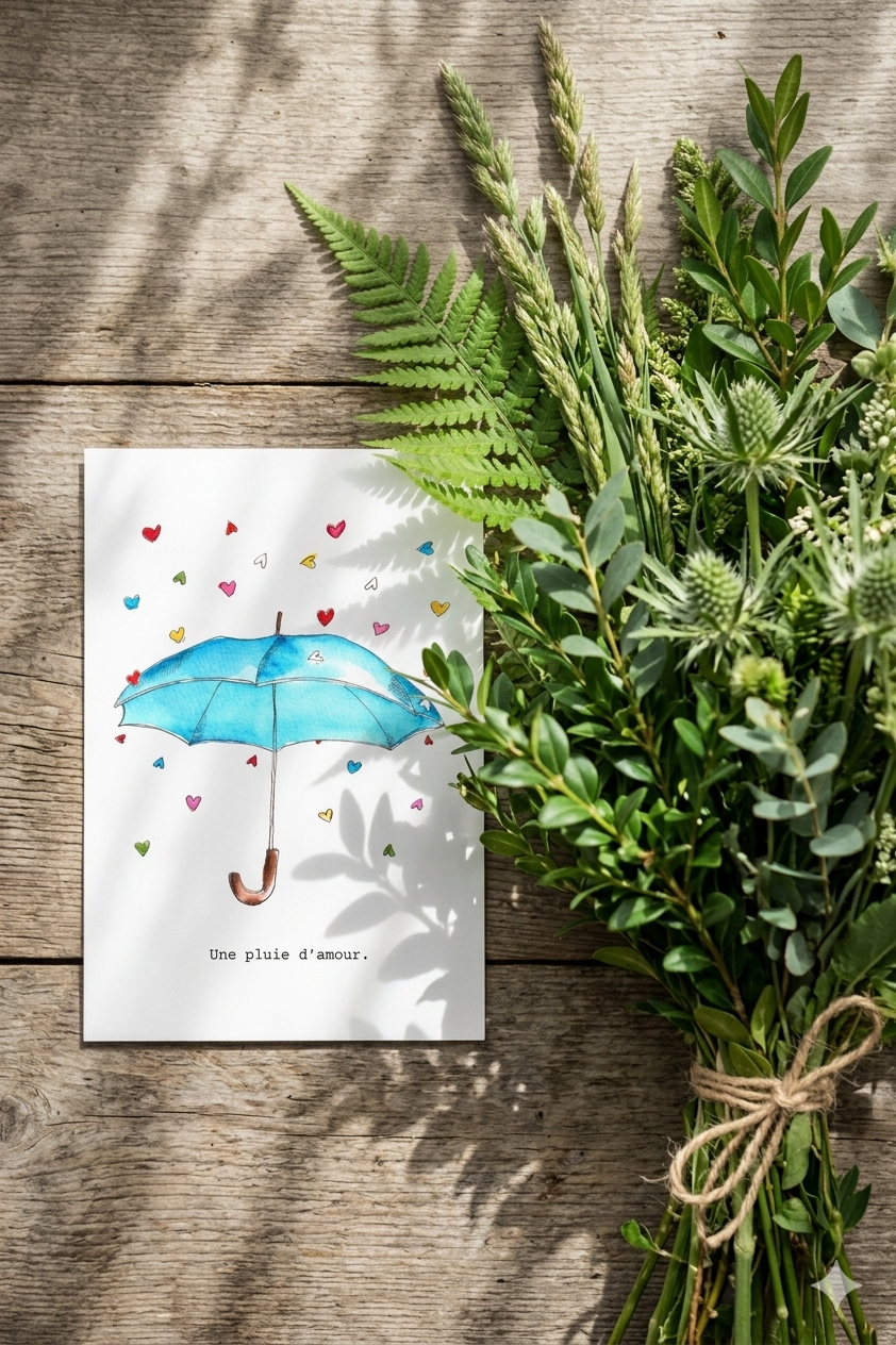 Carte Postale La Pluie d'Amour